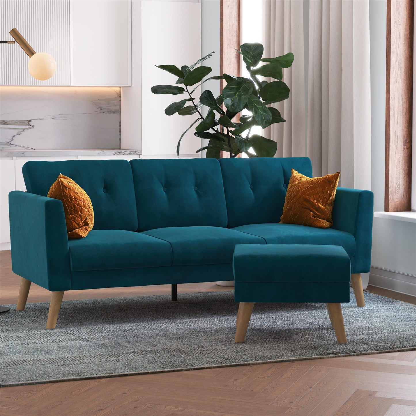 Gloria Sofa Sectional - Blue