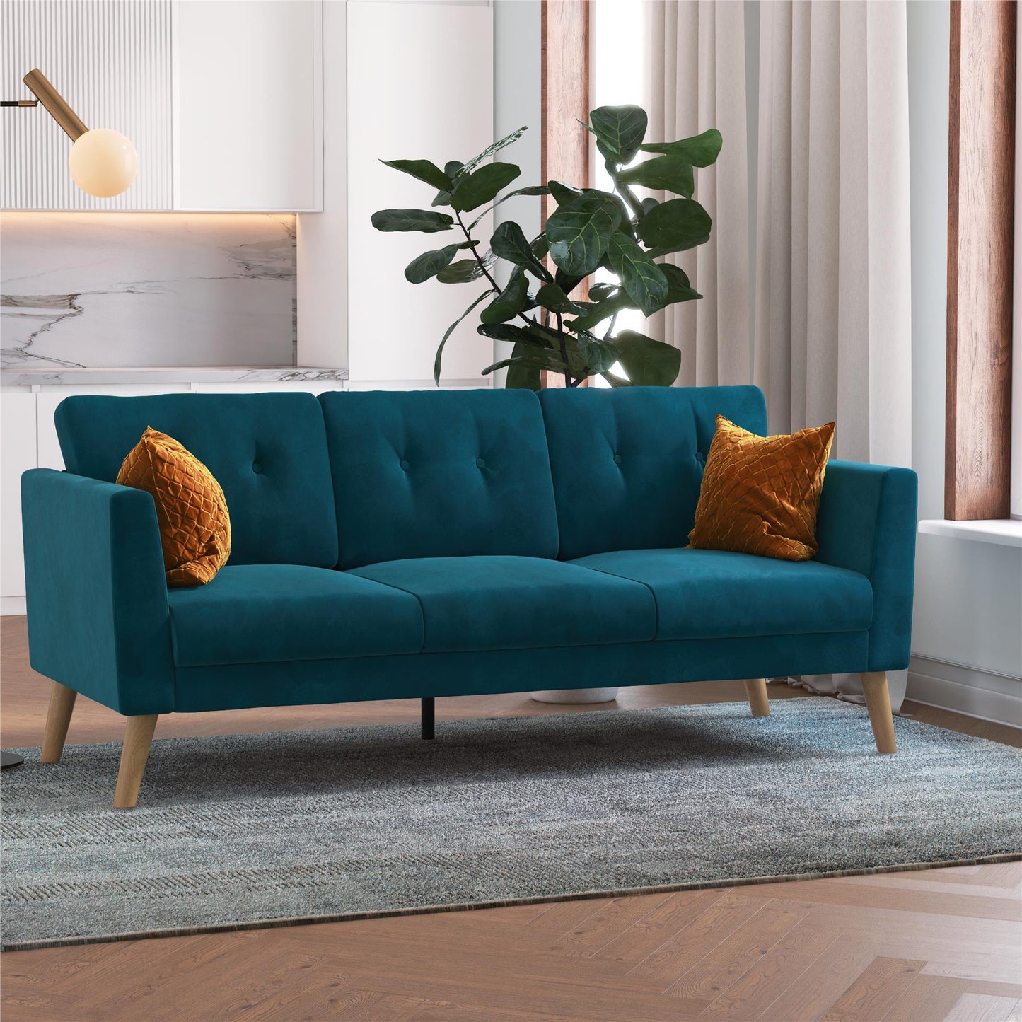Gloria Sofa Sectional - Blue