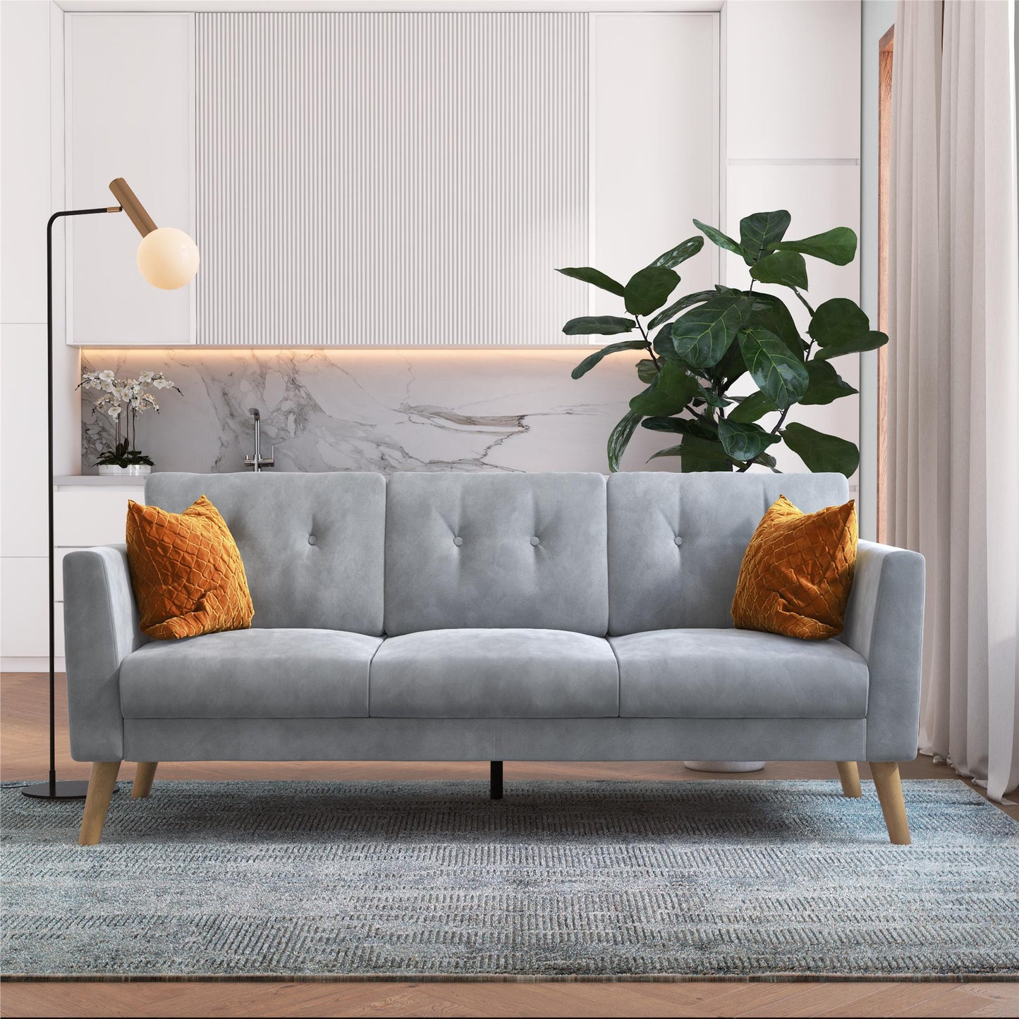 Gloria Sofa Sectional - Light Gray