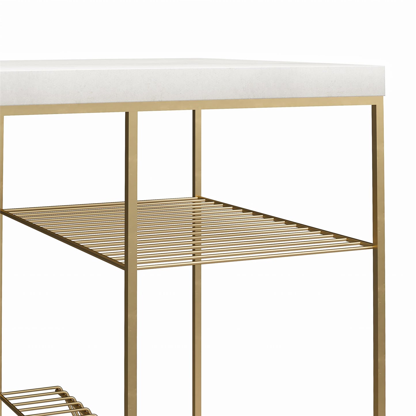Neely Desk Mixed Media with Flat and Angled Shelves - Plaster