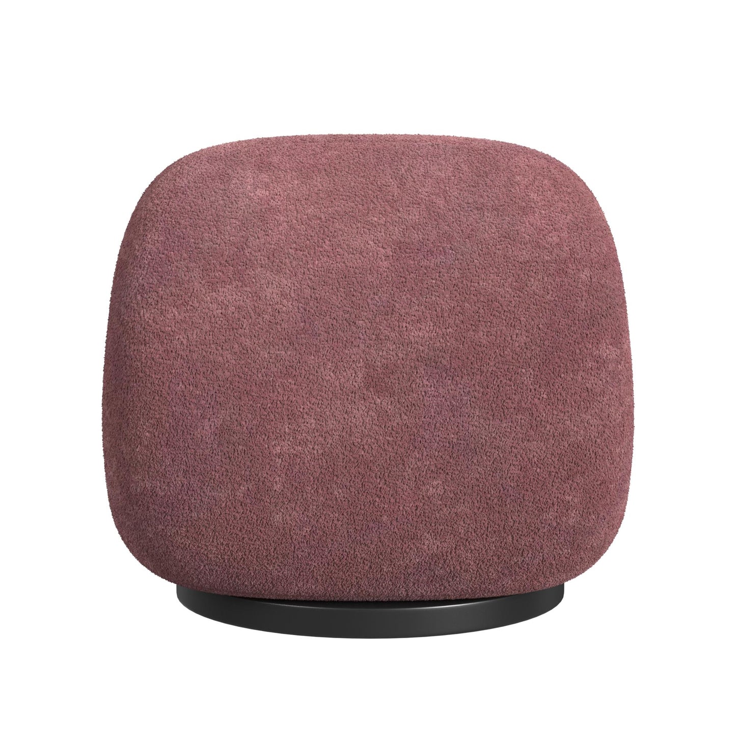 Crosby Boucle Swivel Chair - Berry