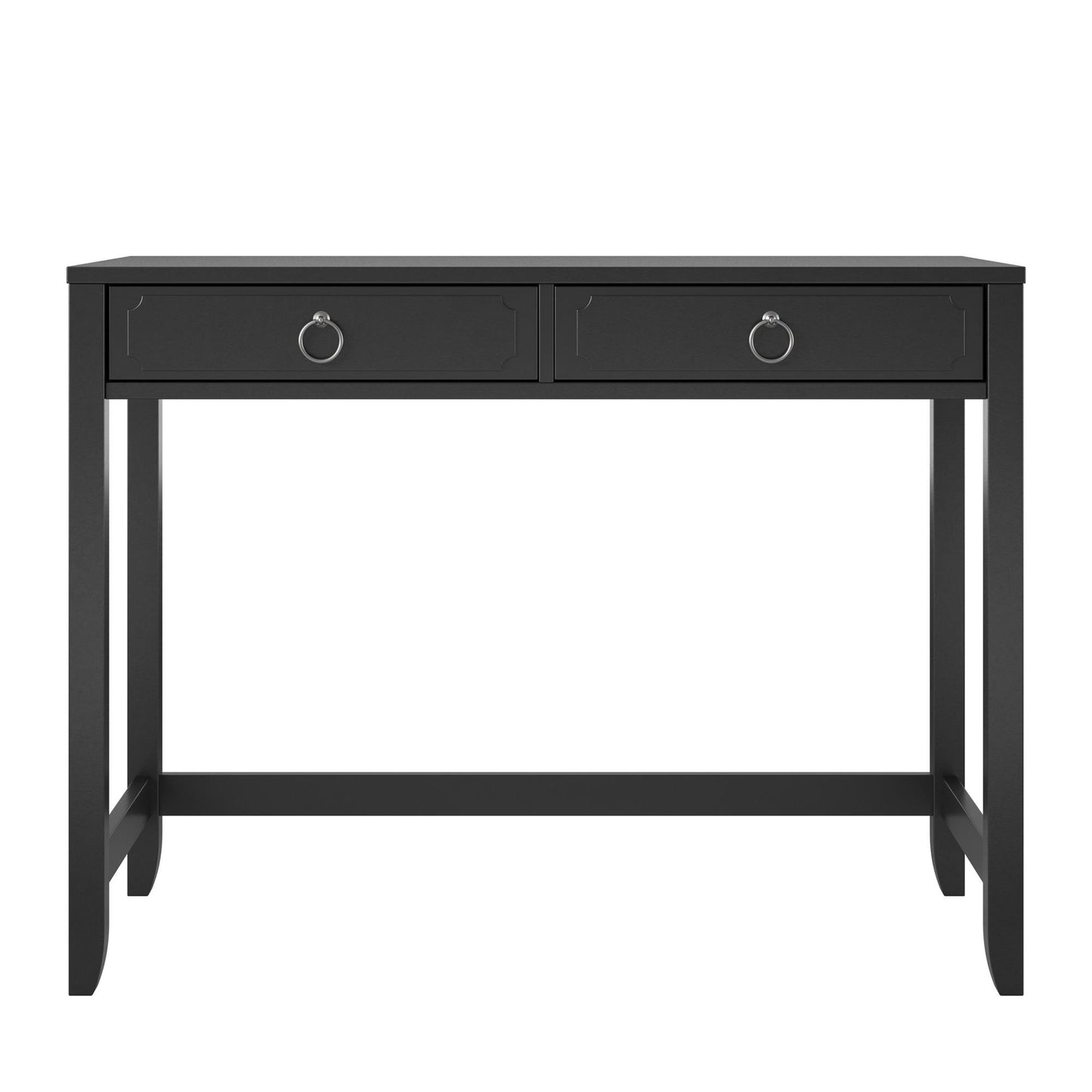 Her Majesty 2 Drawer Writing Desk, Black - Black