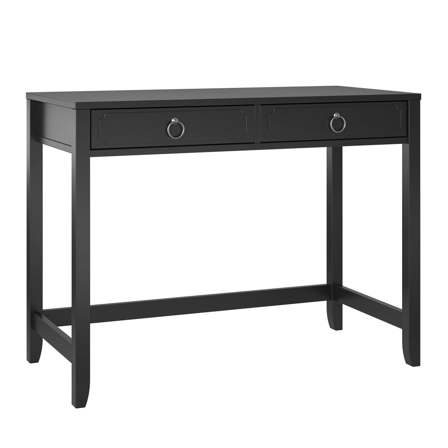 Her Majesty 2 Drawer Writing Desk, Black - Black