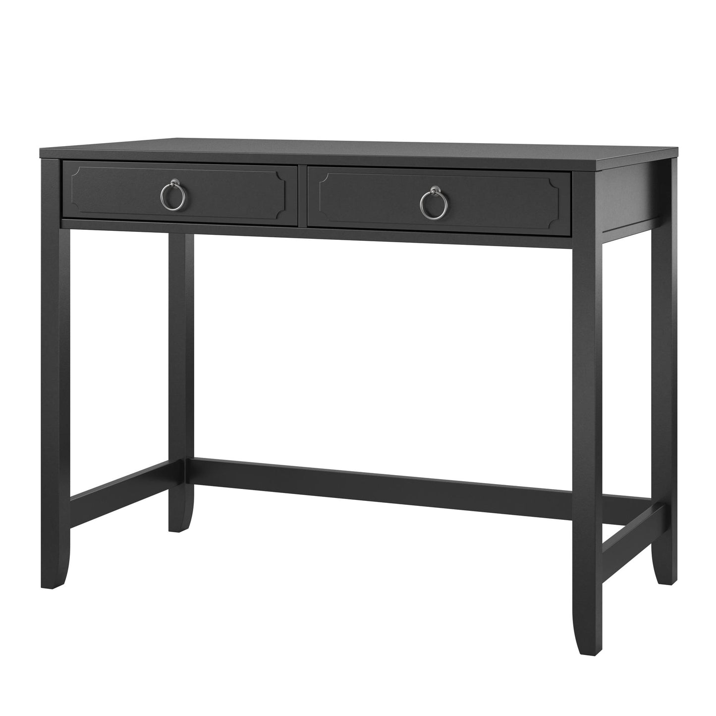 Her Majesty 2 Drawer Writing Desk, Black - Black