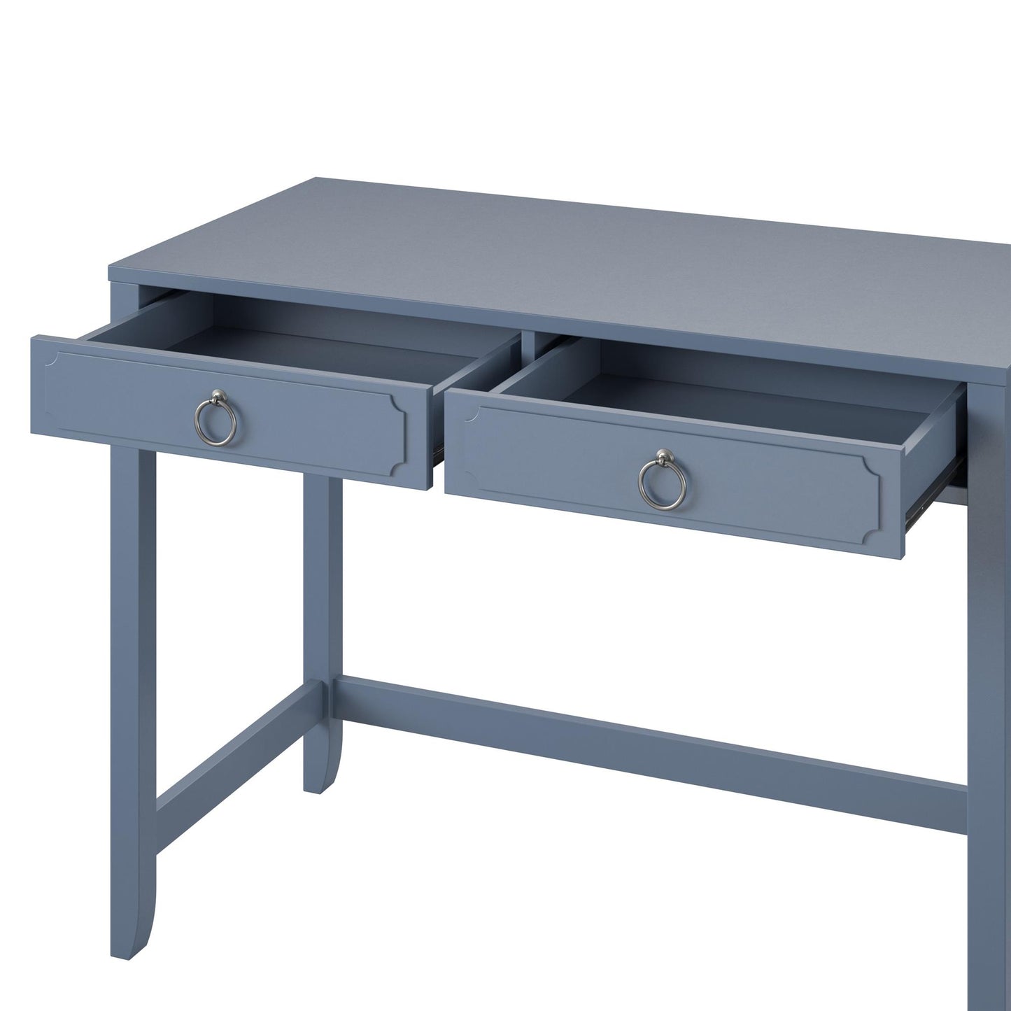 Her Majesty 2 Drawer Writing Desk, Blue - Blue