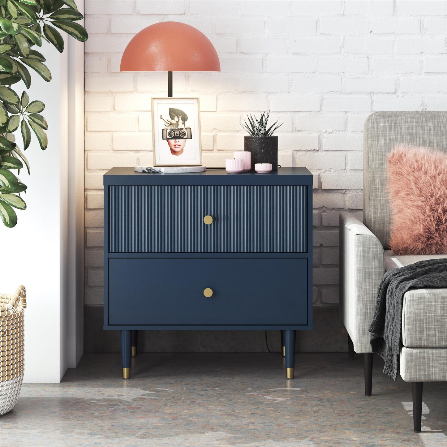 Elizabeth Nightstand, Navy - Navy