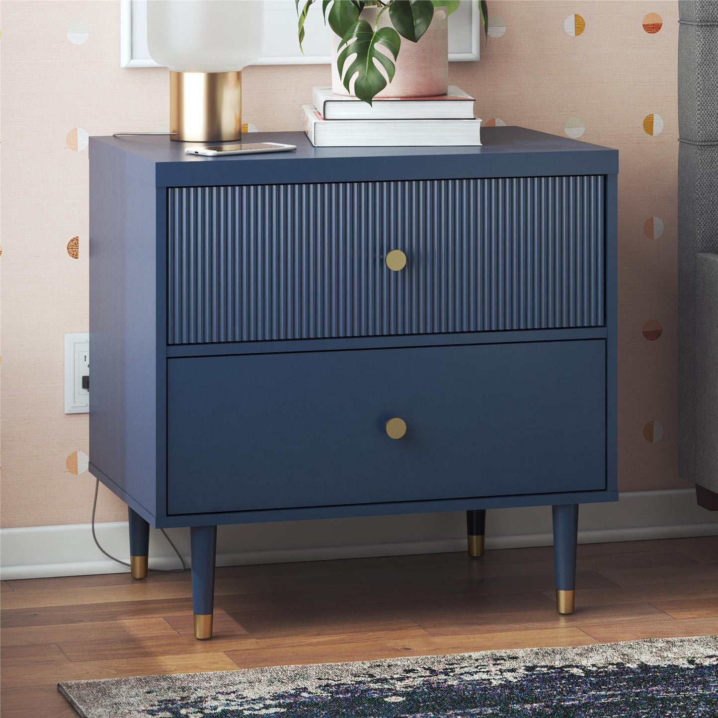 Elizabeth Nightstand, Navy - Navy