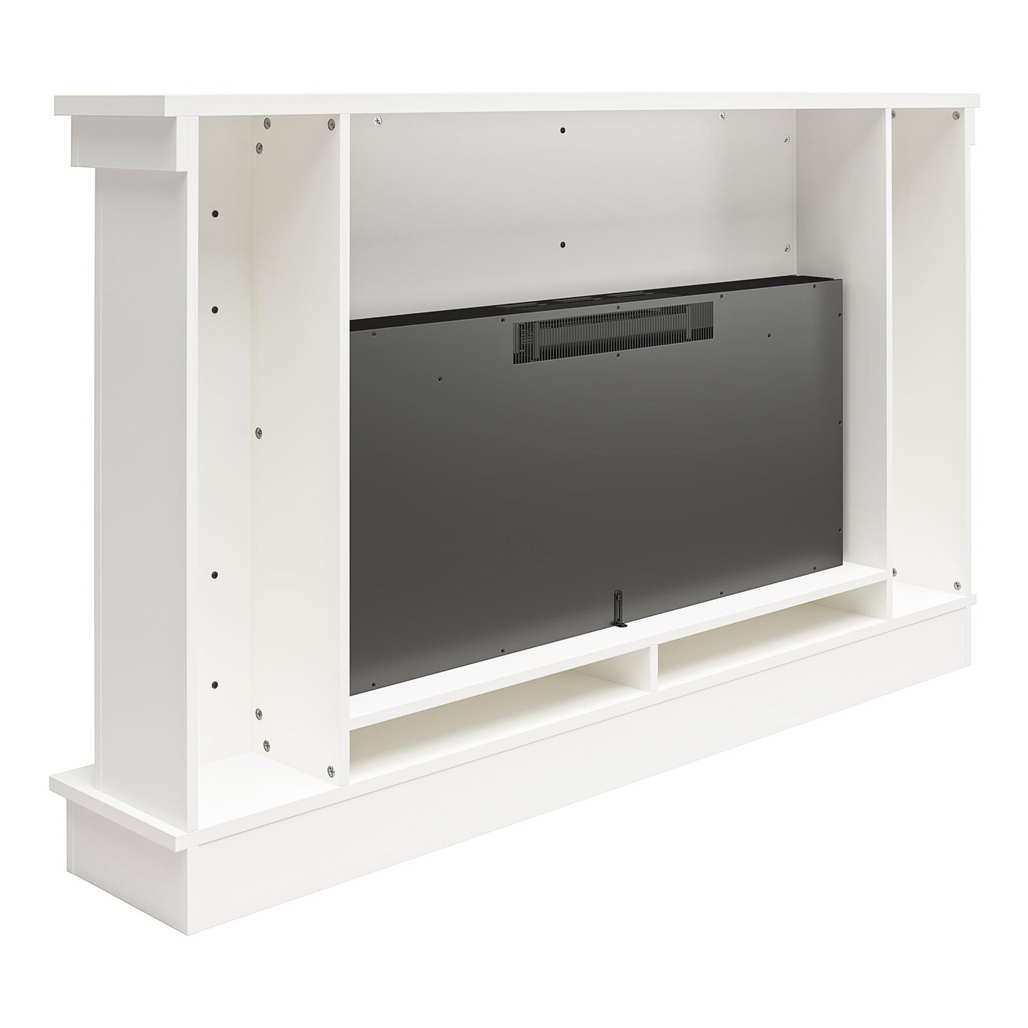 Elmcroft Wide Mantel with 43" Linear Fireplace Insert - White