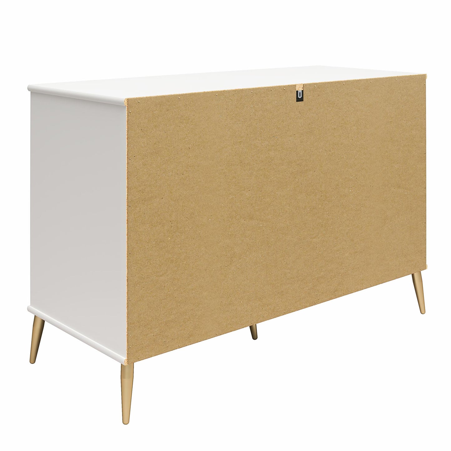 Valentina Asymmetrical 4 Drawer / 1 Door Convertible Dresser - White / Grey