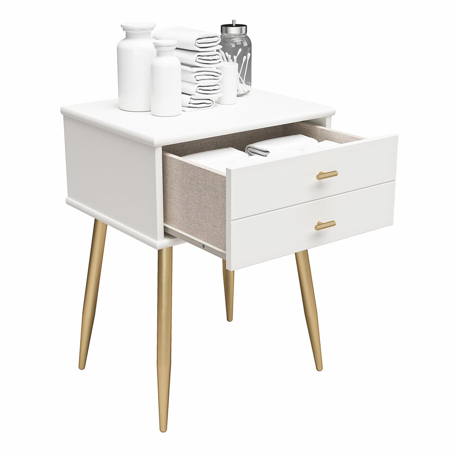 Little Seeds Valentina 1 Drawer Nightstand - White