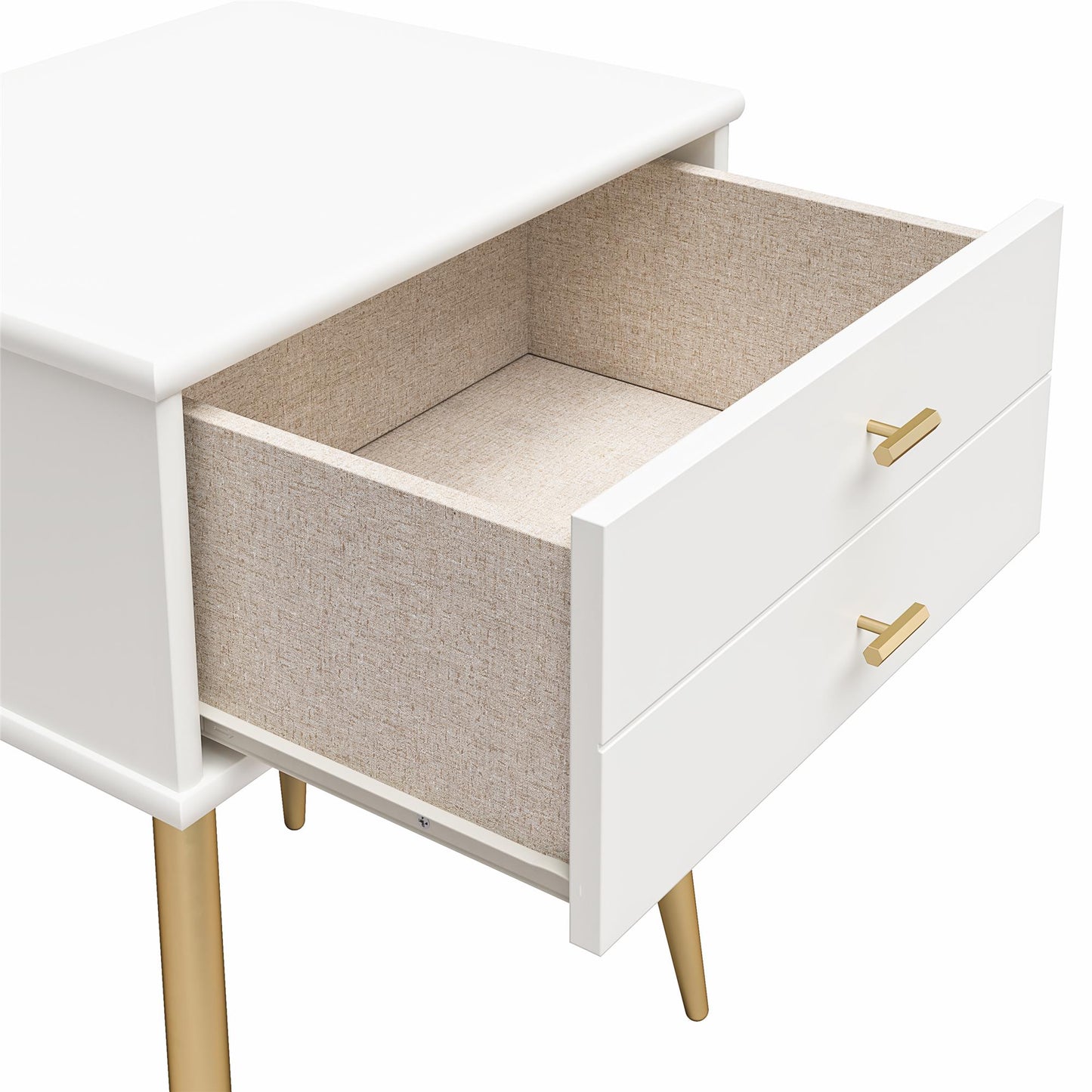 Little Seeds Valentina 1 Drawer Nightstand - White