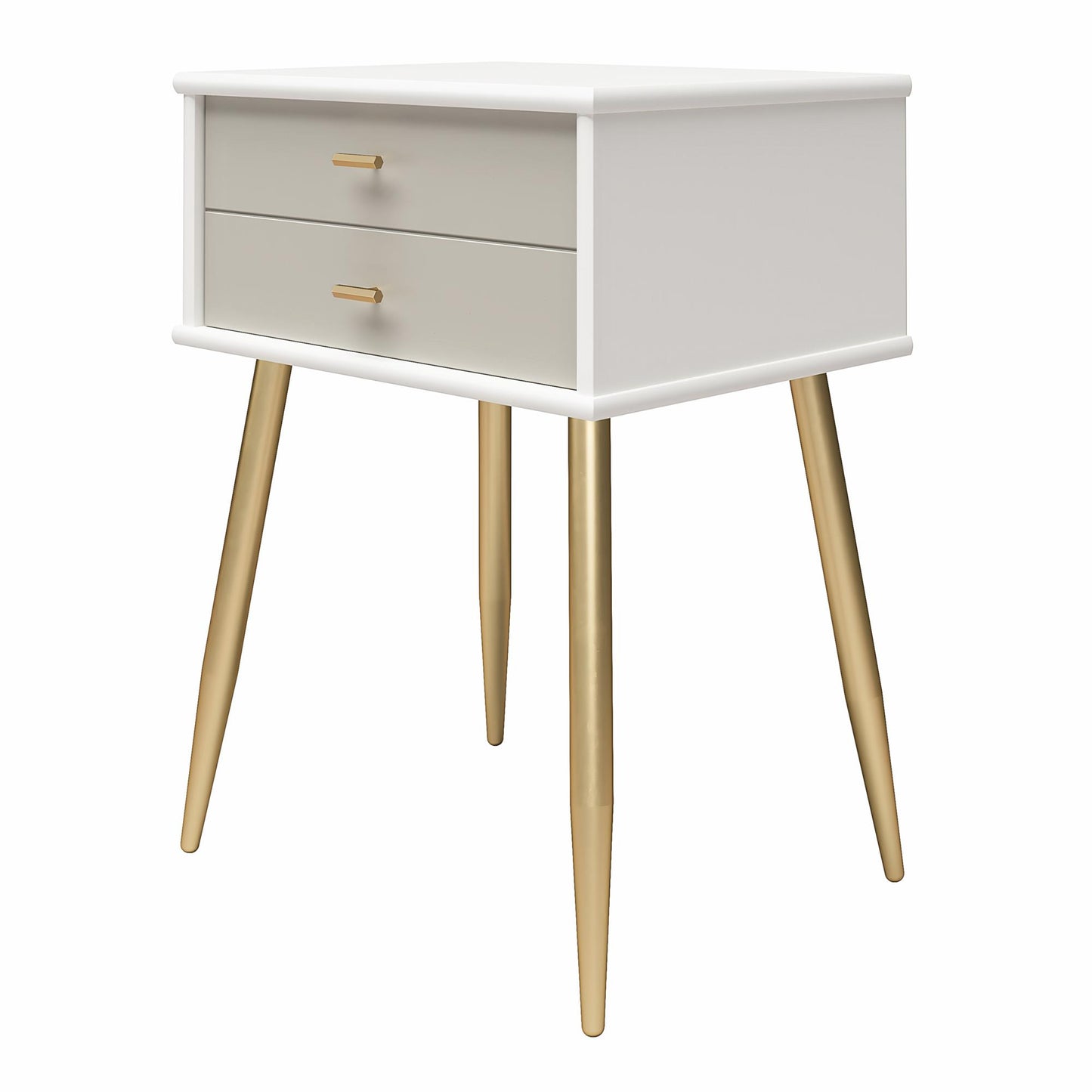 Little Seeds Valentina 1 Drawer Nightstand - White / Grey