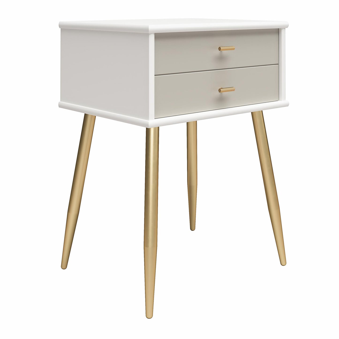 Little Seeds Valentina 1 Drawer Nightstand - White / Grey
