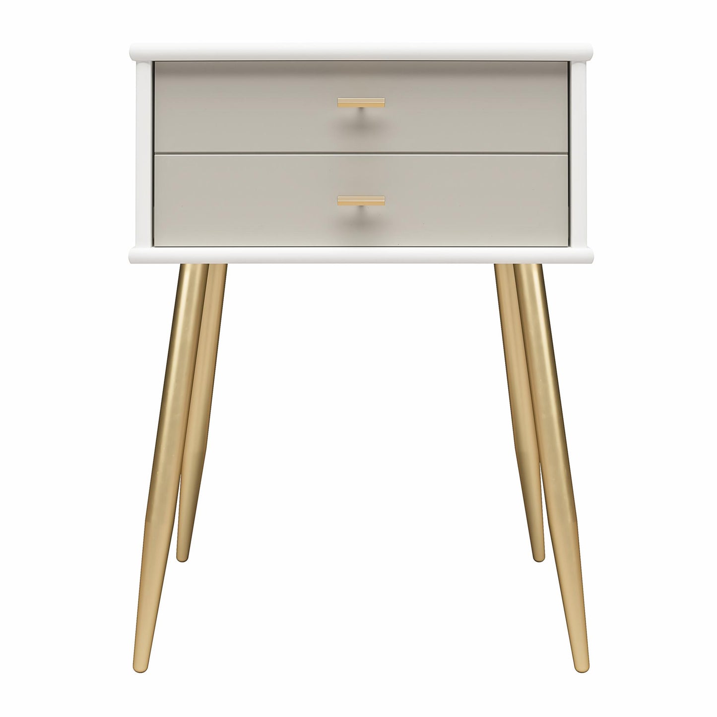 Little Seeds Valentina 1 Drawer Nightstand - White / Grey