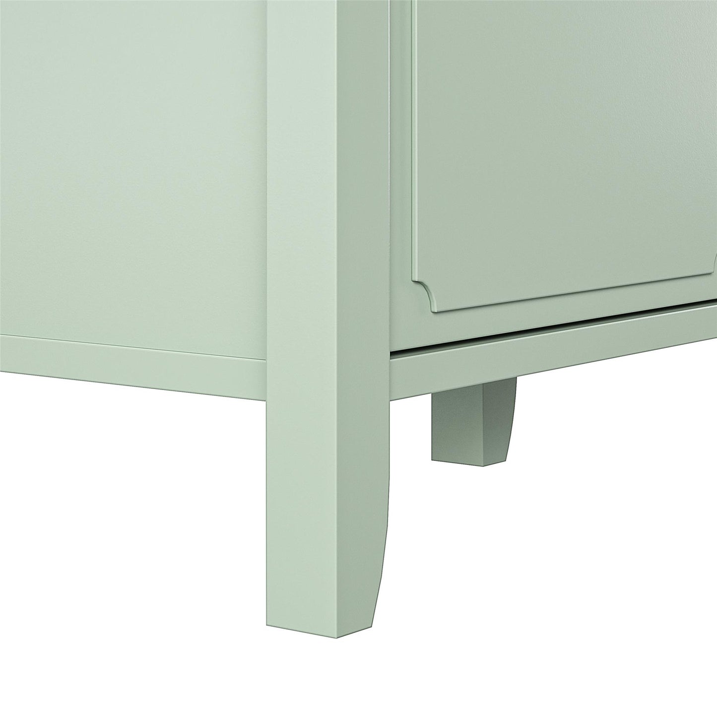 Her Majesty 4 Drawer/2 Door Wide Dresser, Pale Green - Pale Green