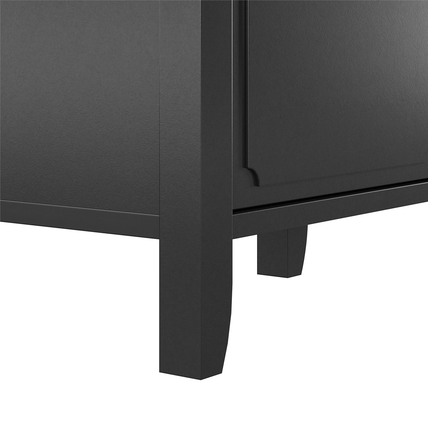 Her Majesty 4 Drawer/2 Door Wide Dresser, Black - Black