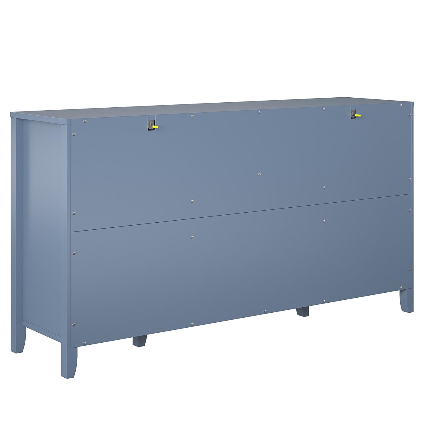 Her Majesty 4 Drawer/2 Door Wide Dresser, Blue - Blue
