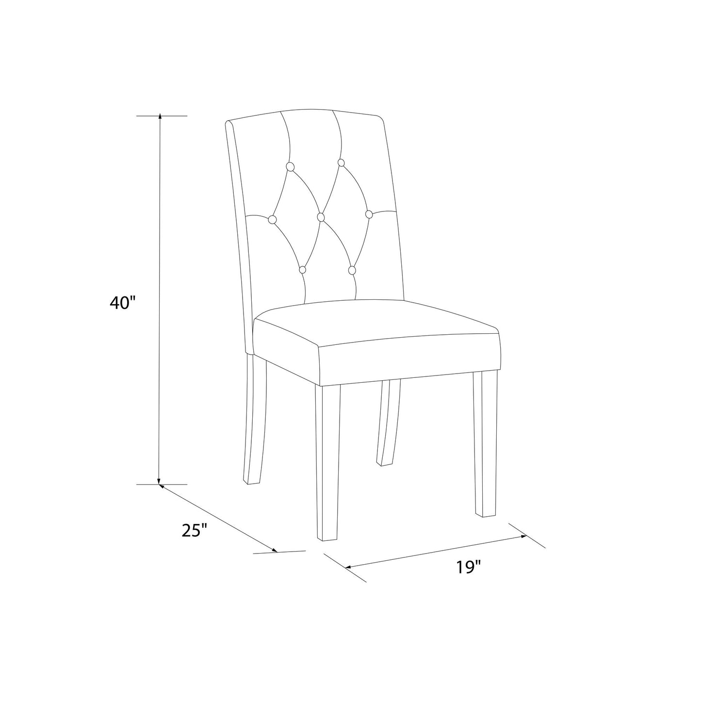 Better Homes and Gardens Parsons Upholstered Tufted Dining Chair, Taupe - Dark Taupe