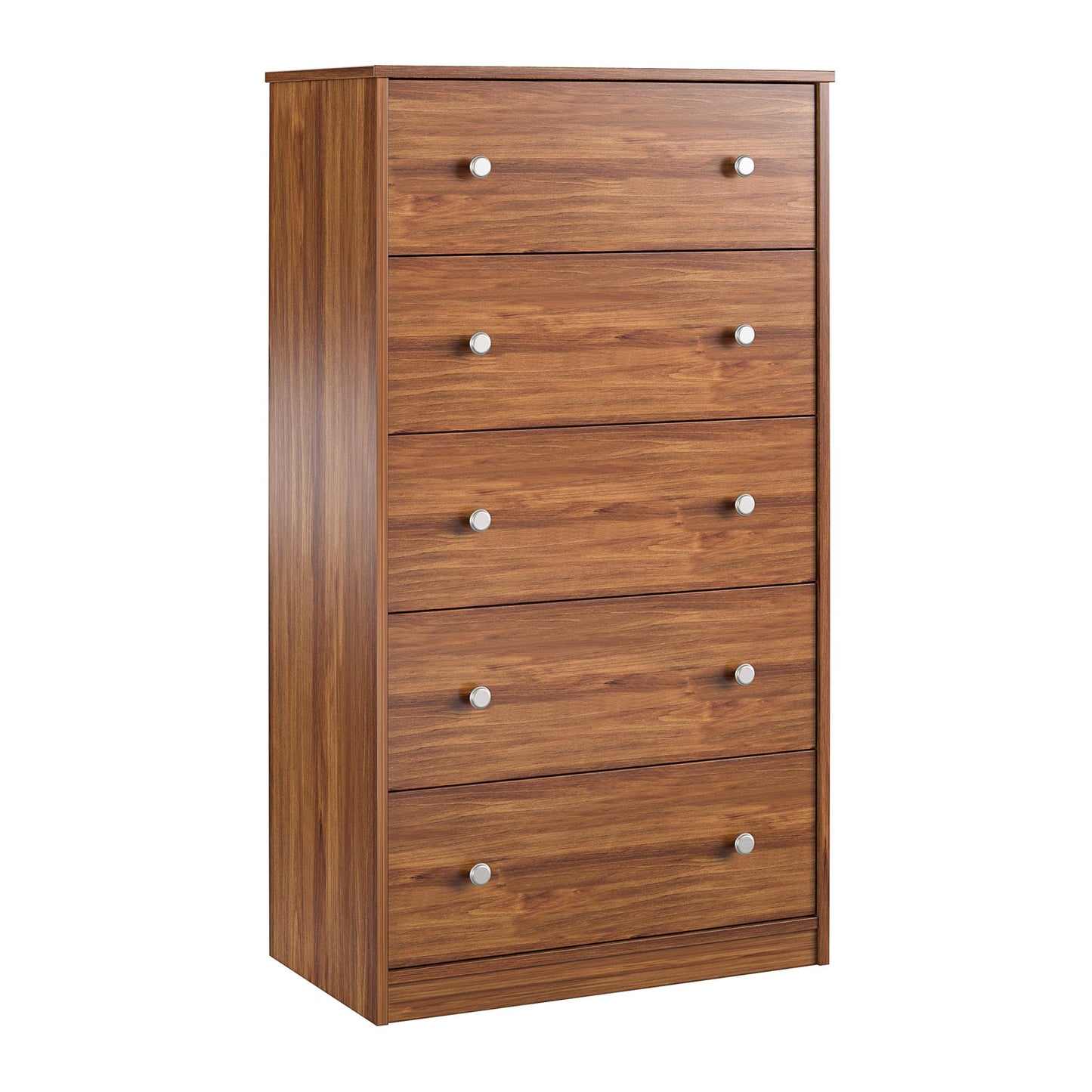 Ellwyn Tall 5 Drawer Dresser, Brown Oak - Bank Alder