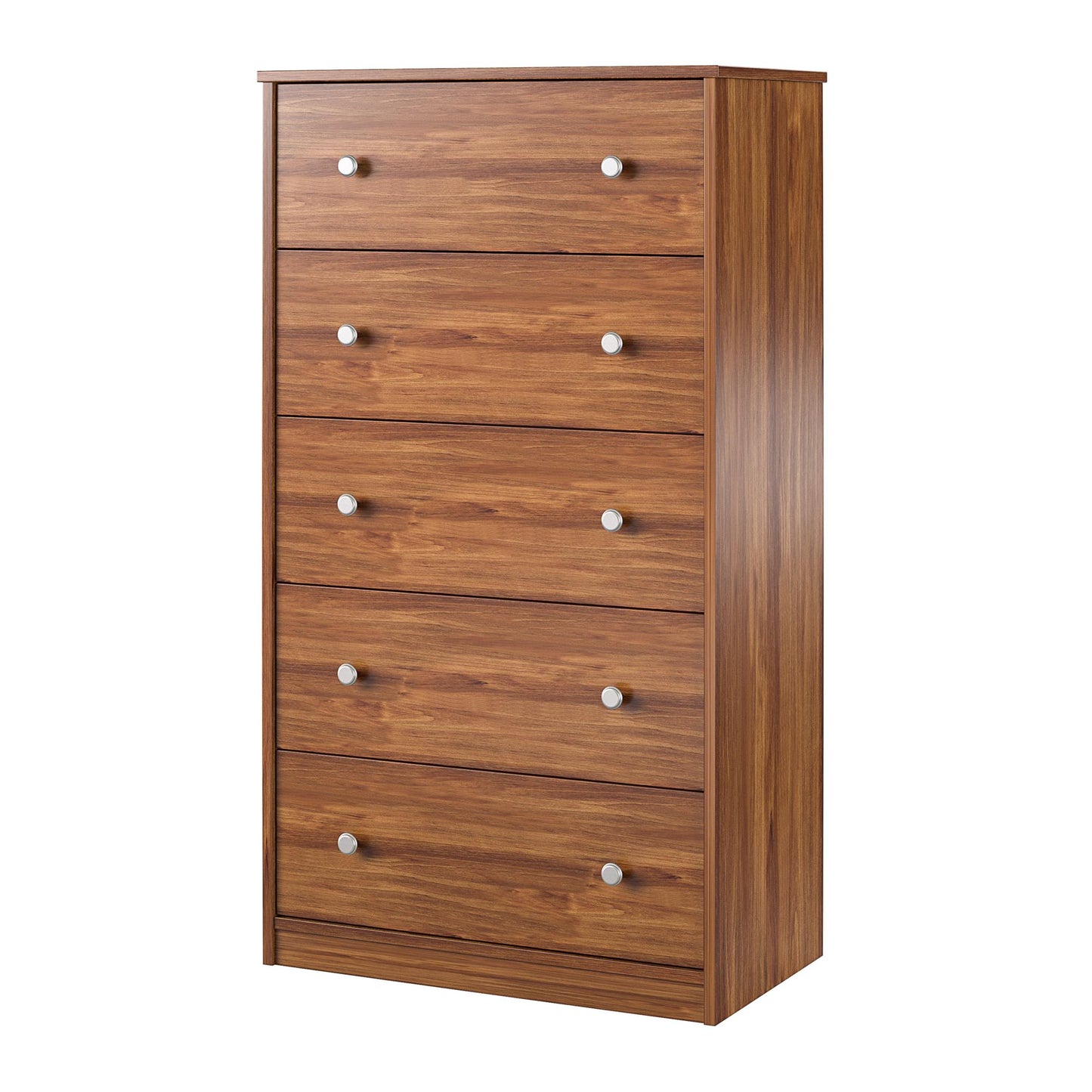 Ellwyn Tall 5 Drawer Dresser, Brown Oak - Bank Alder