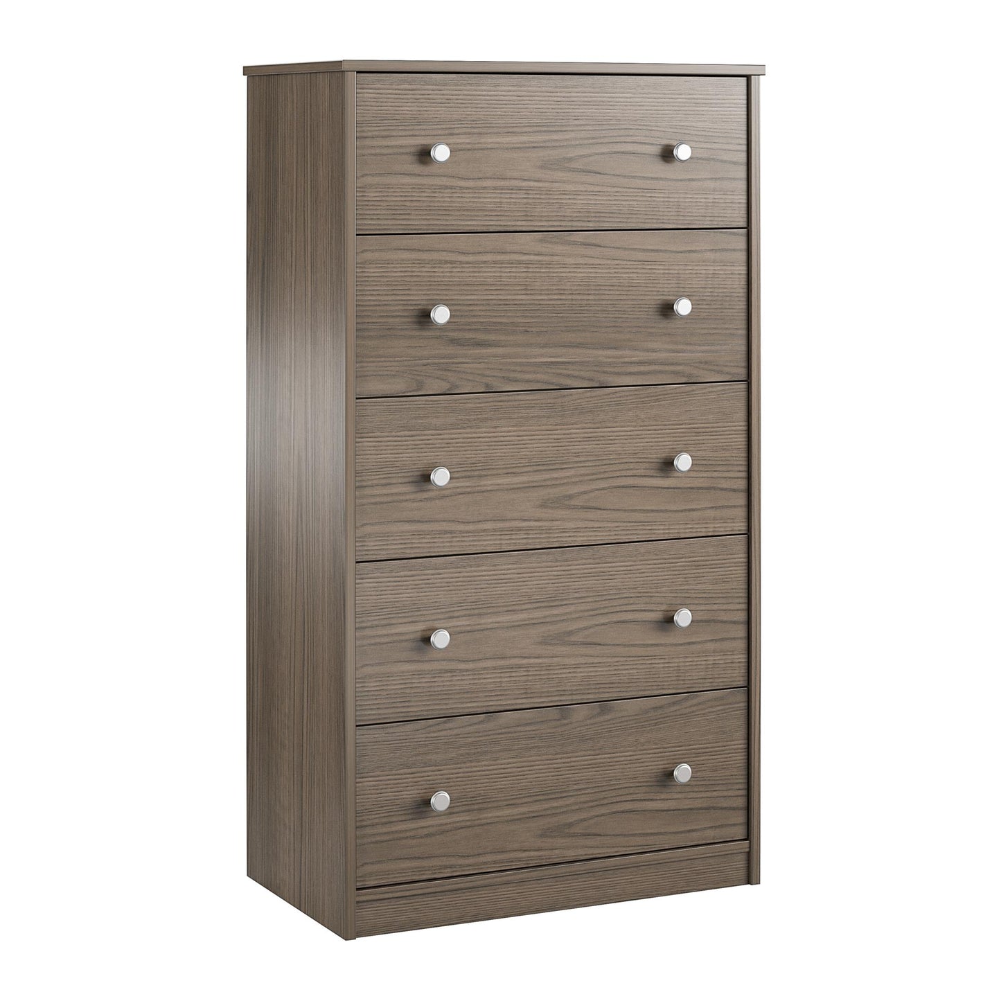 Ellwyn Tall 5 Drawer Dresser, Medium Brown - Brown Stanton Ash