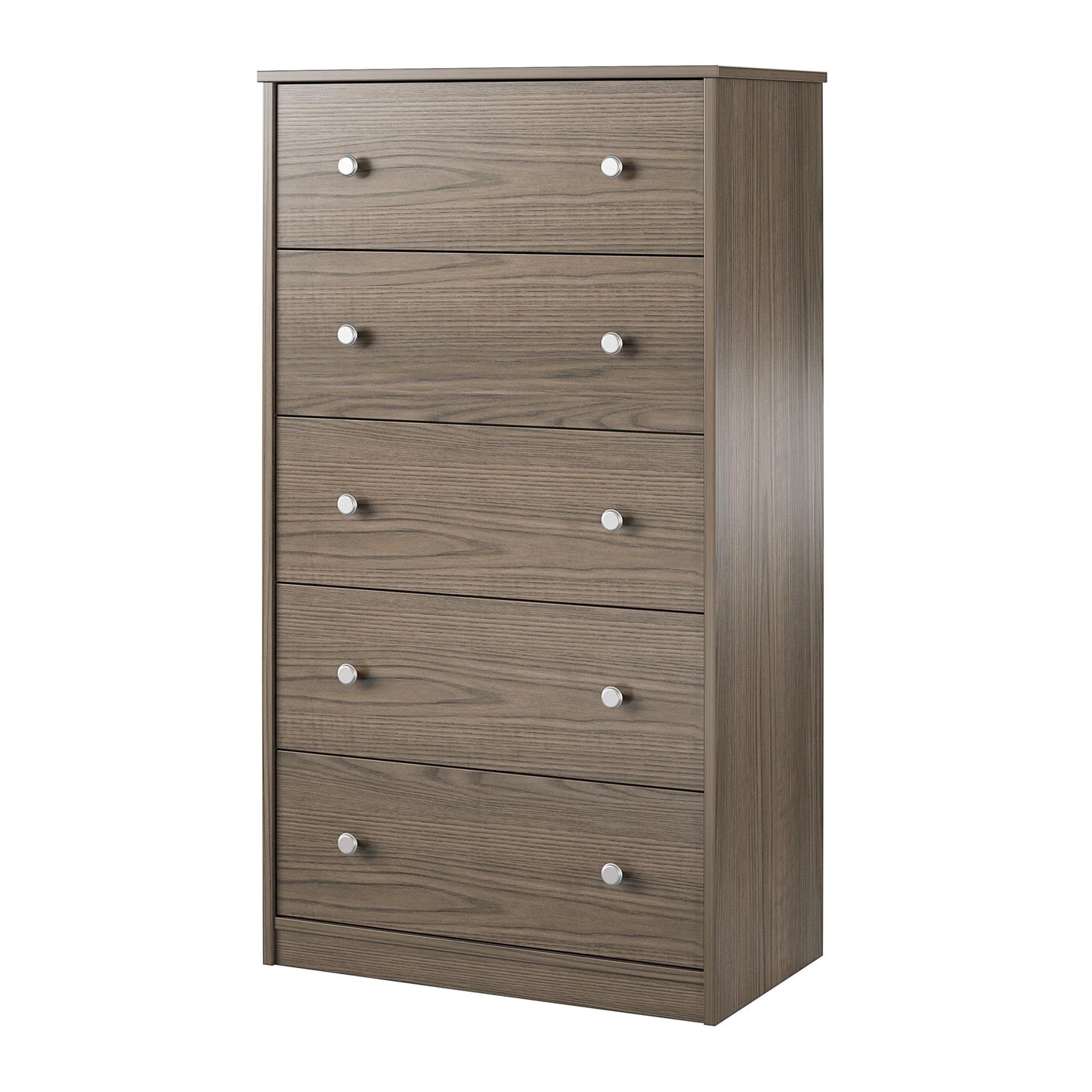 Ellwyn Tall 5 Drawer Dresser, Medium Brown - Brown Stanton Ash