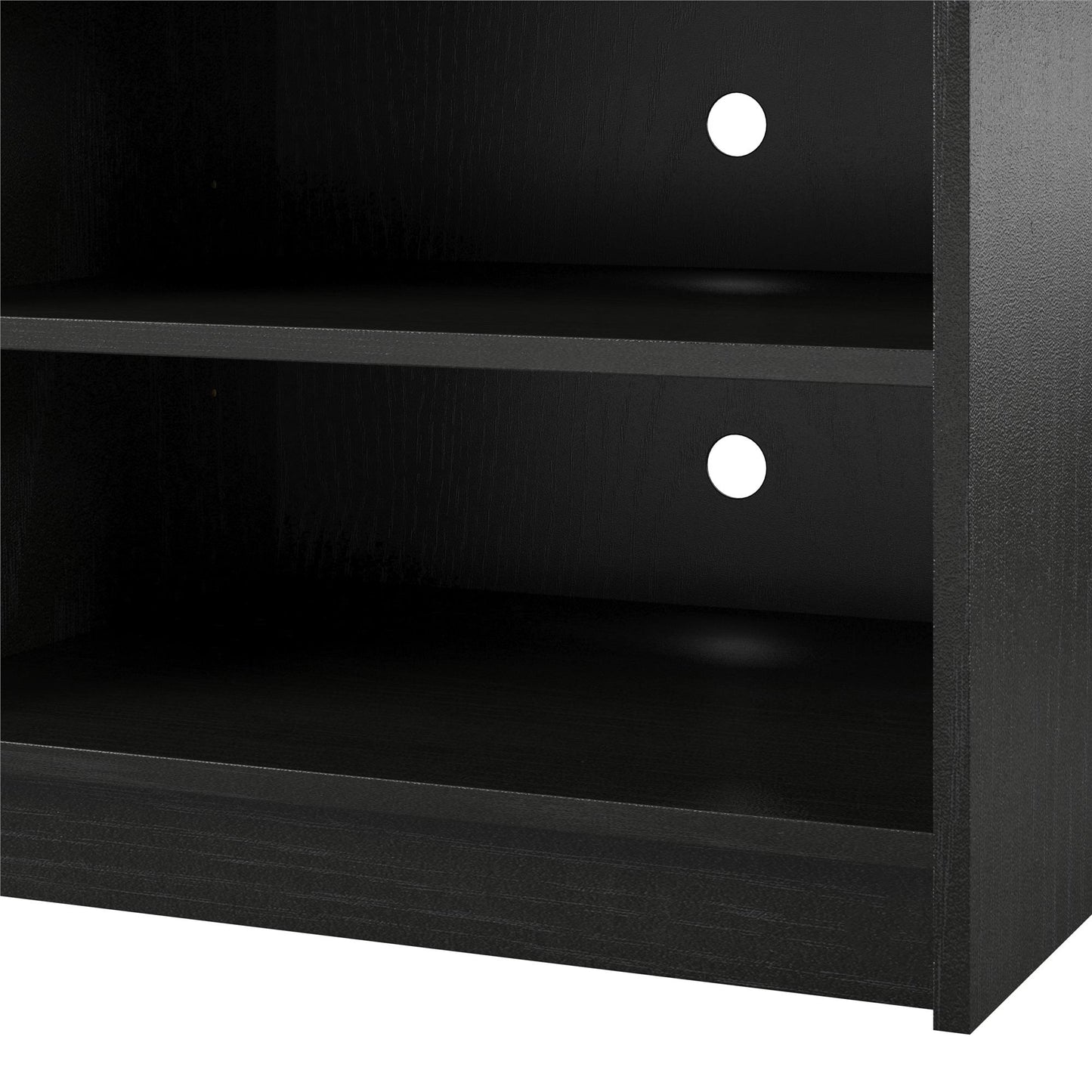 Hendrix 75" TV Stand with Electric Fireplace Insert and 6 Shelves - Black Oak