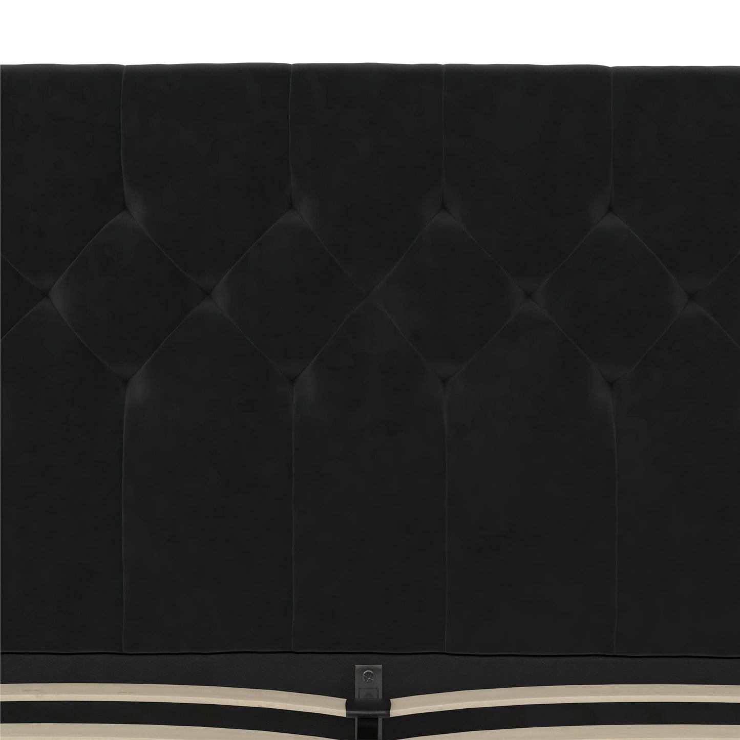 Novogratz Her Majesty Upholstered Bed, Queen, Black Velvet - Black - Queen