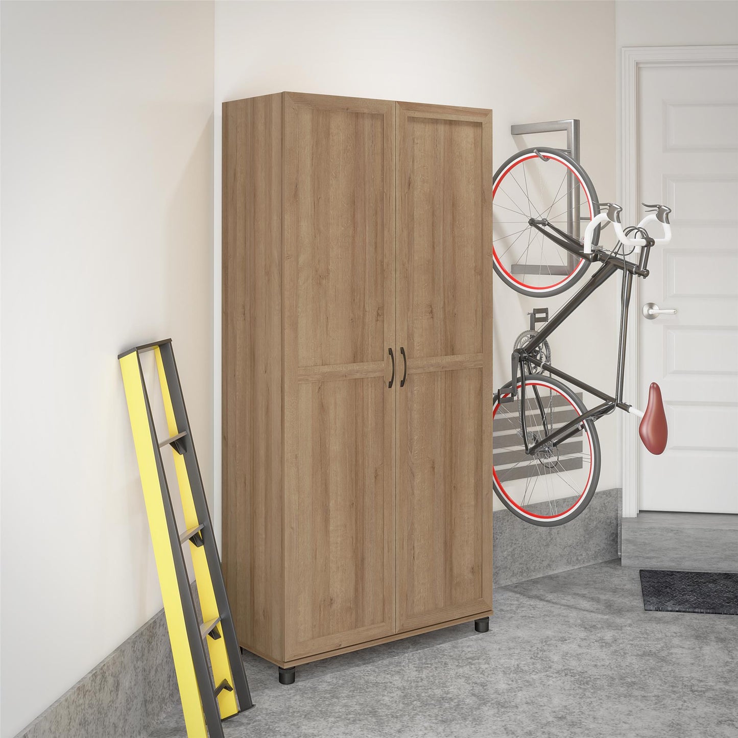 Lory Framed 36" Utility Cabinet, Natural - Natural
