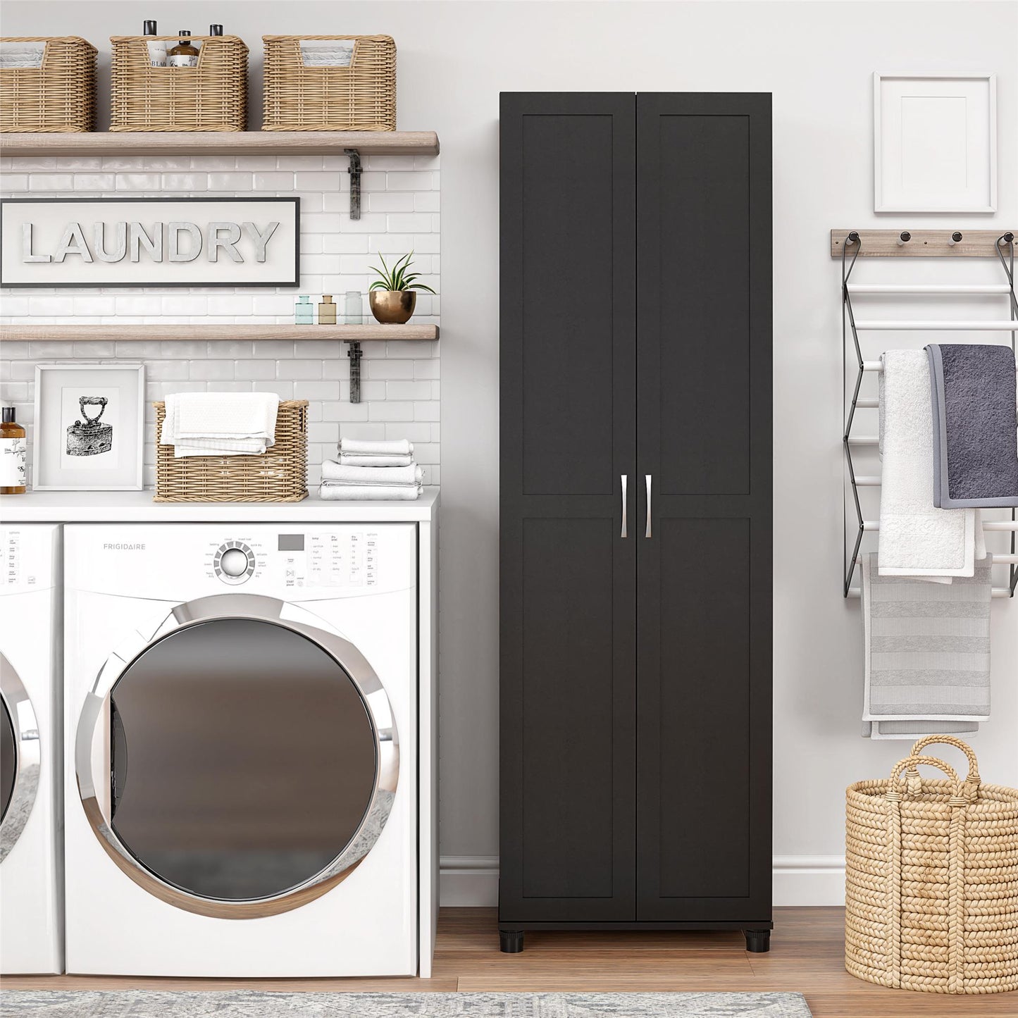 Basin Framed 24" Utility Cabinet - Black