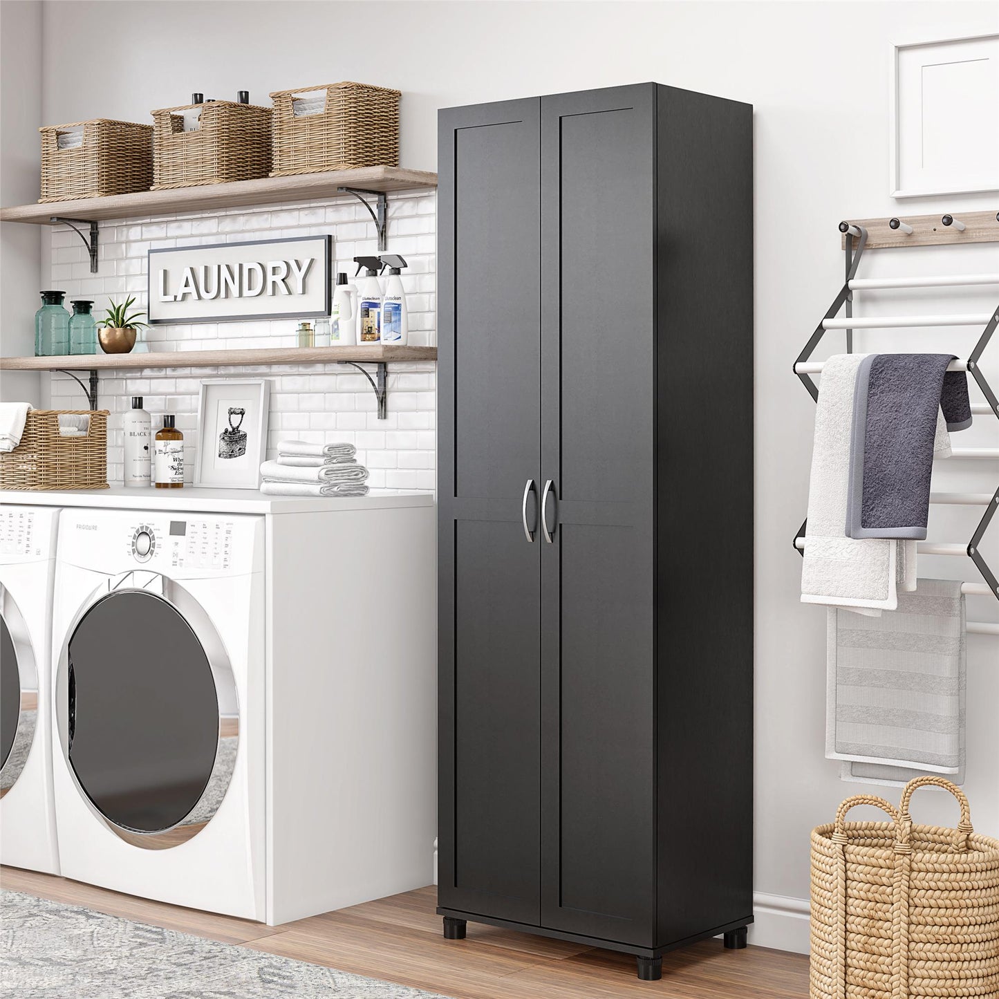 Basin Framed 24" Utility Cabinet - Black