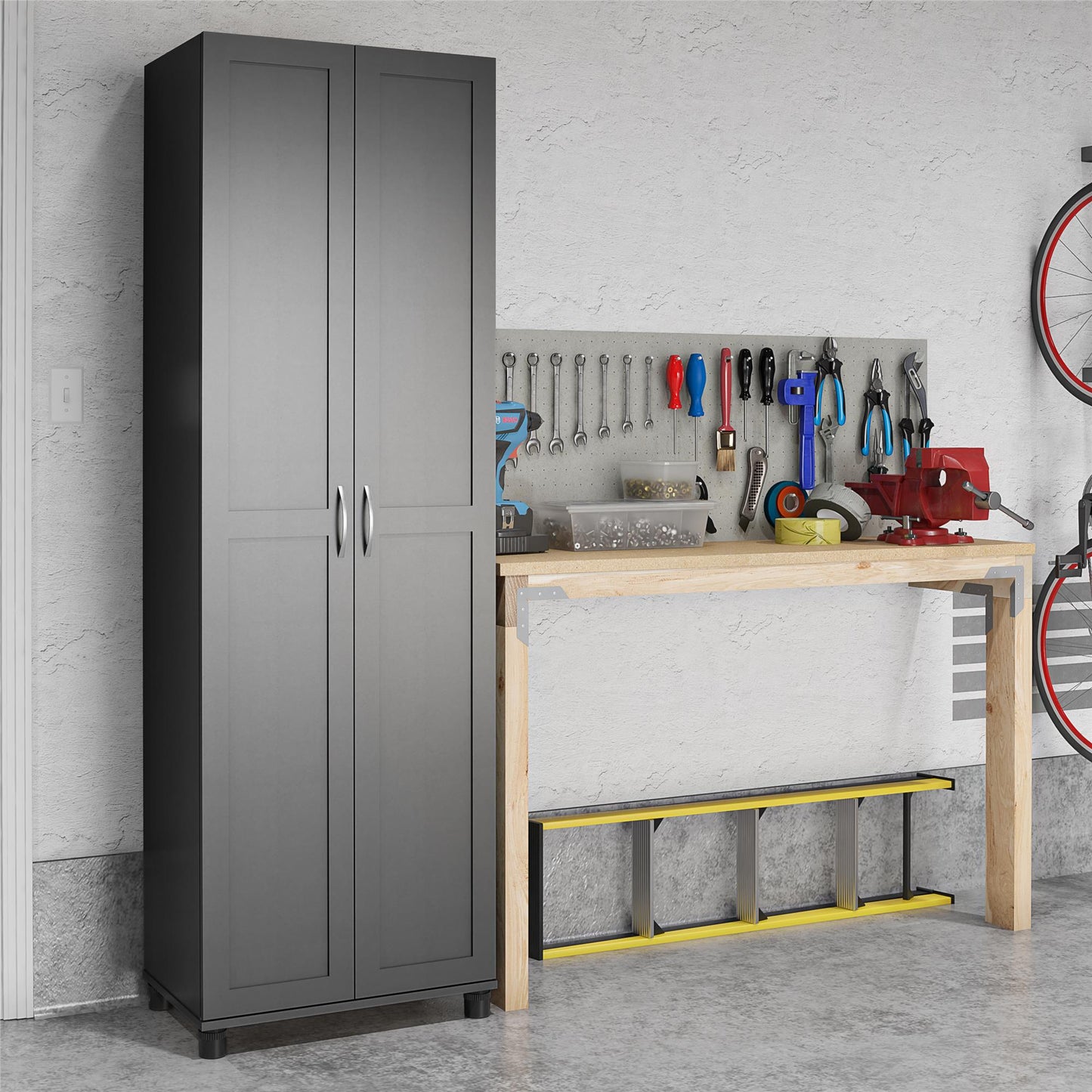 Basin Framed 24" Utility Cabinet - Black