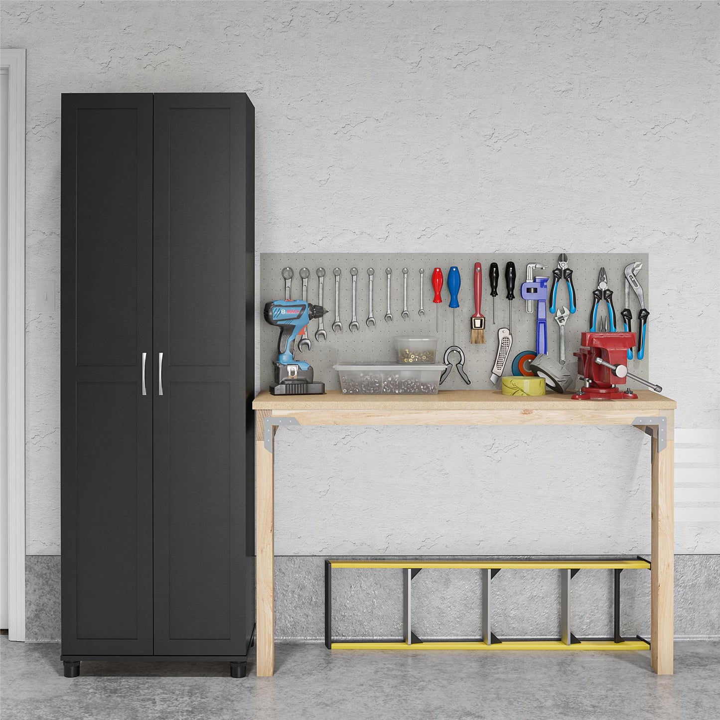 Basin Framed 24" Utility Cabinet - Black