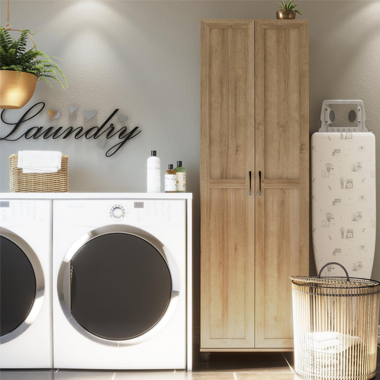 Basin Framed 24" Utility Cabinet - Natural
