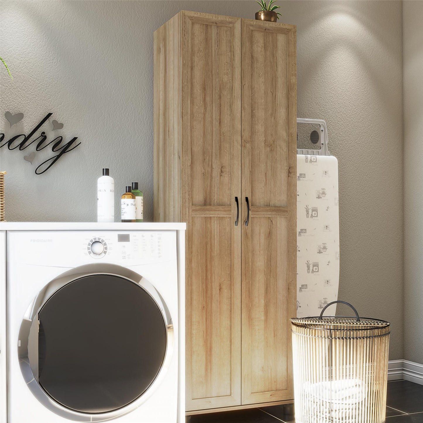 Basin Framed 24" Utility Cabinet - Natural