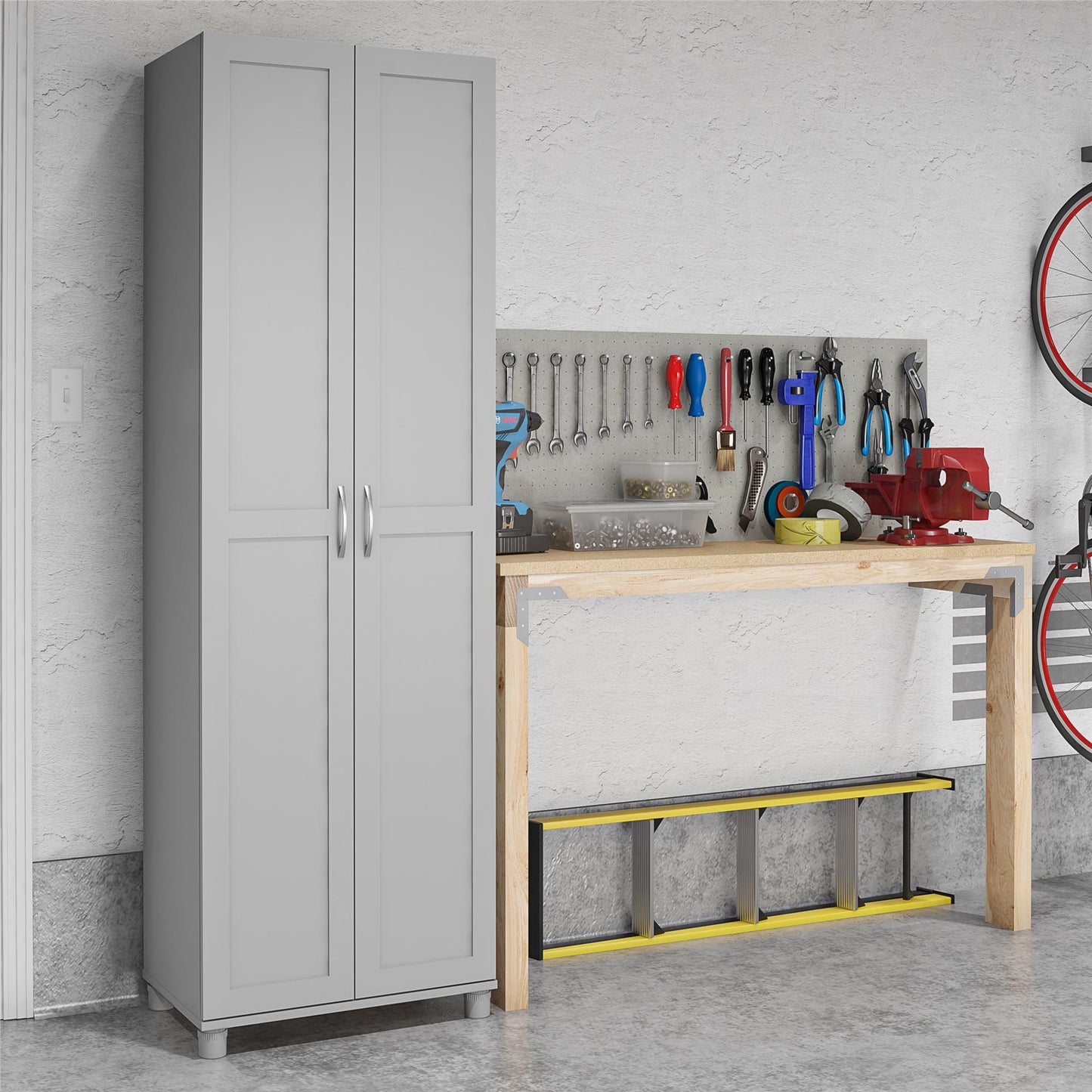 Basin Framed 24" Utility Cabinet - Dove Gray
