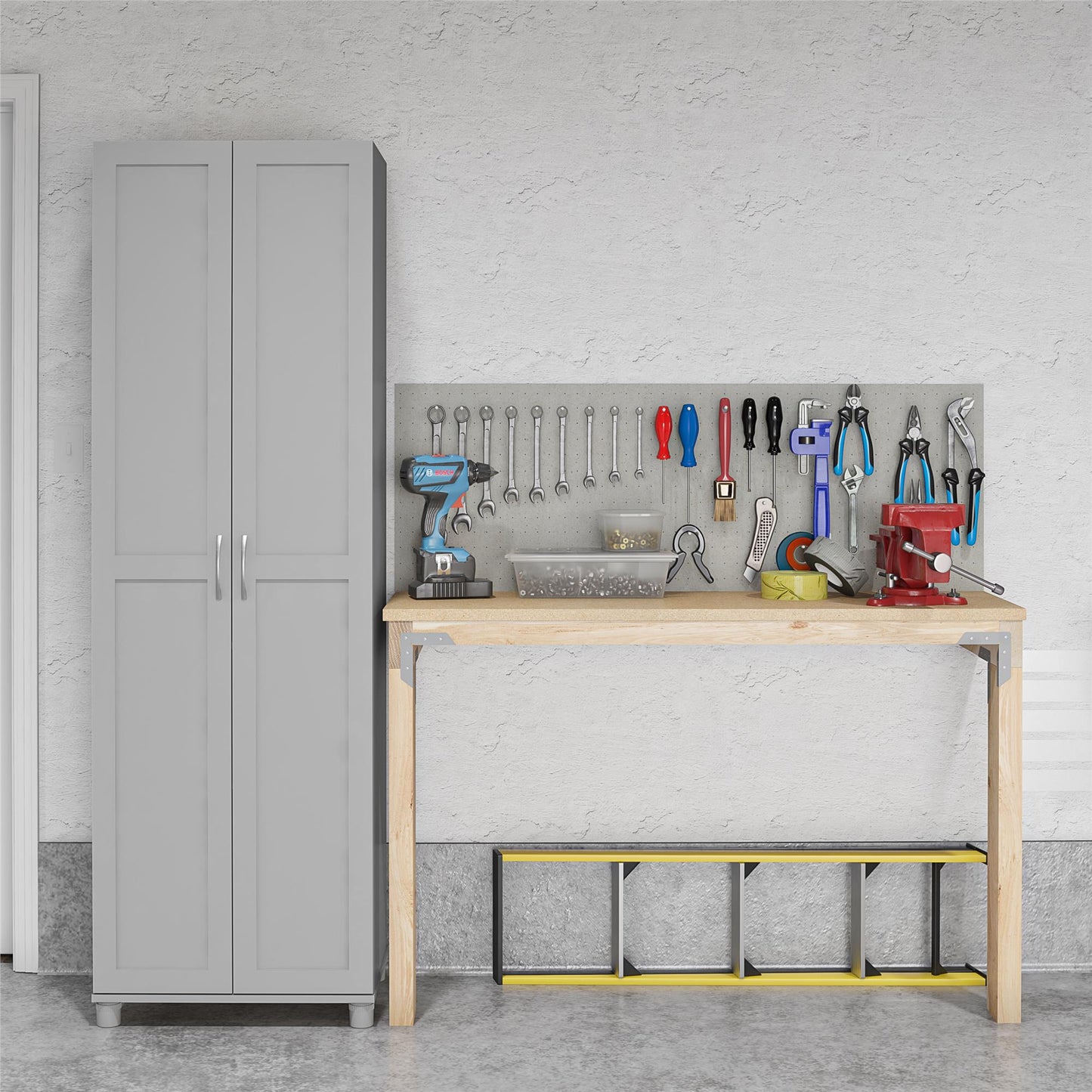 Basin Framed 24" Utility Cabinet - Dove Gray