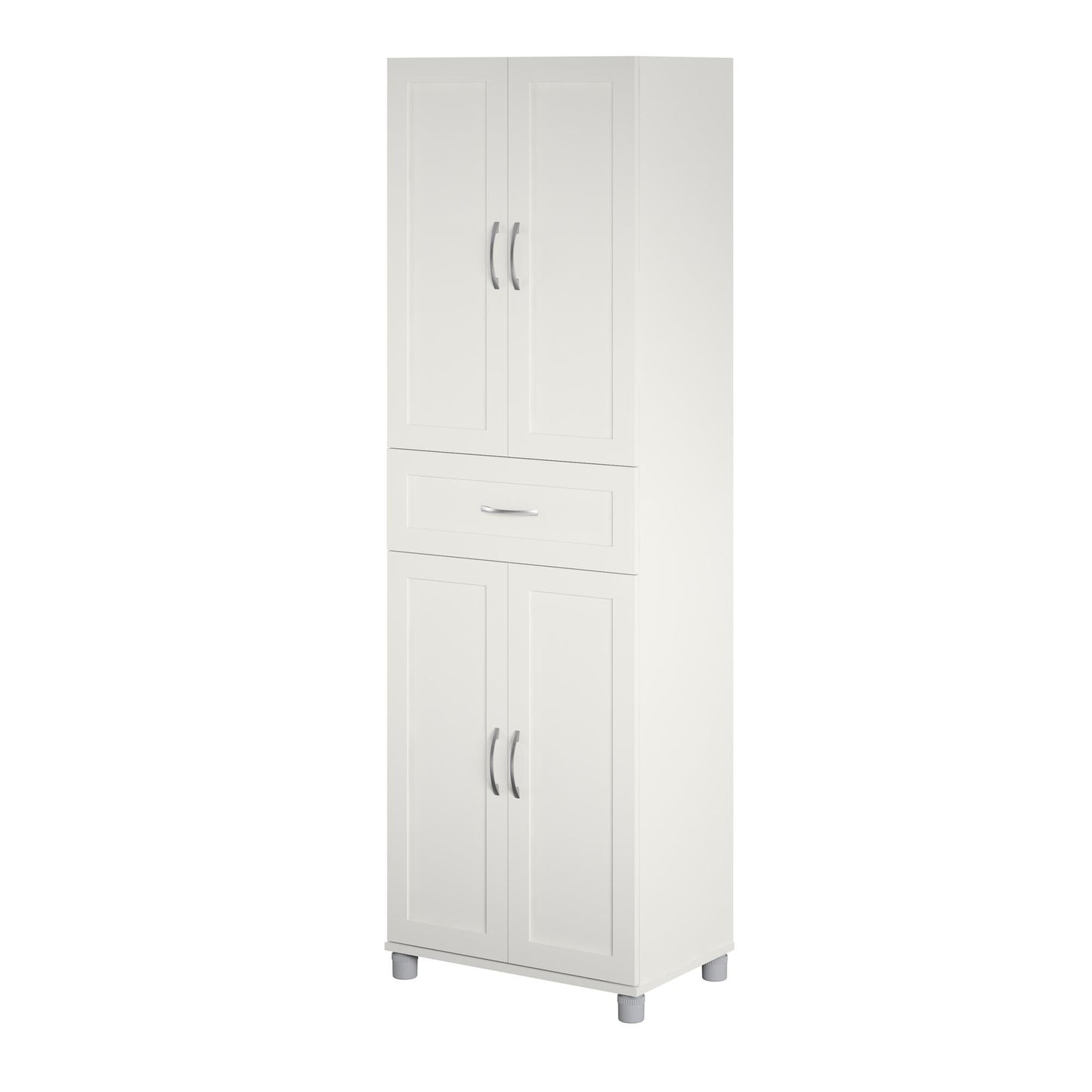 Lory Framed Storage Cabinet with Drawer - White