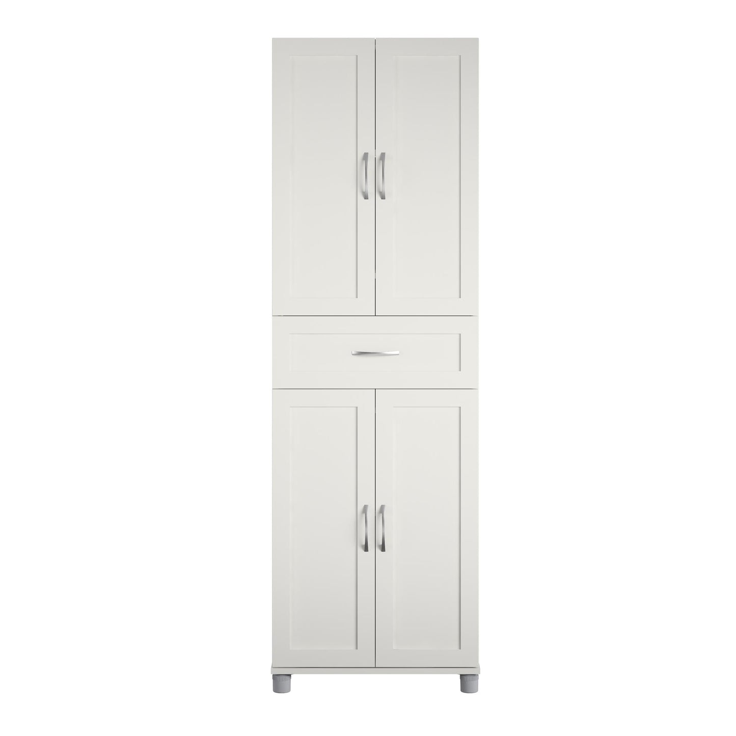 Lory Framed Storage Cabinet with Drawer - White
