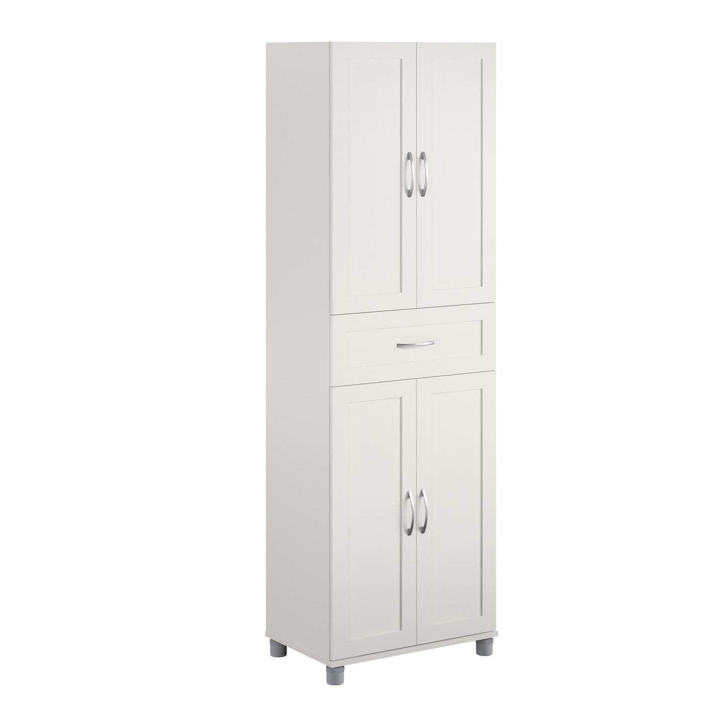 Lory Framed Storage Cabinet with Drawer - White