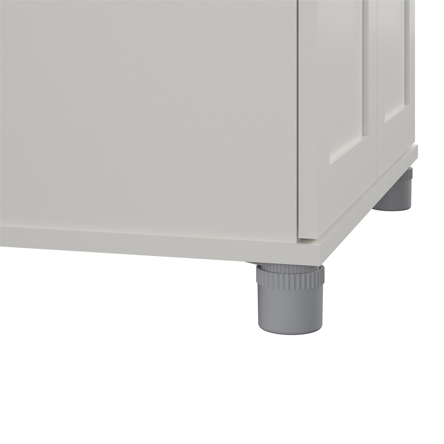Lory Framed Storage Cabinet with Drawer - White