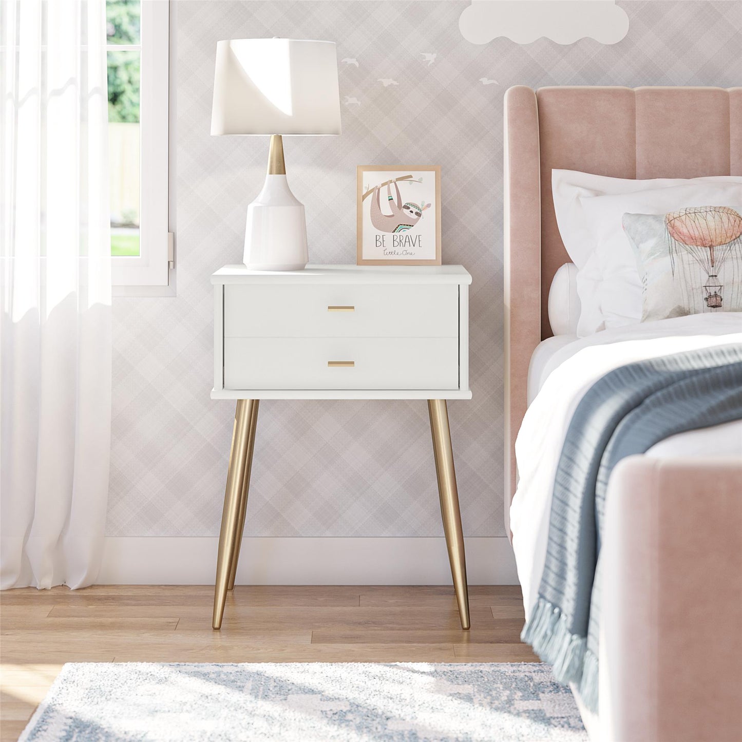 Little Seeds Valentina 1 Drawer Nightstand - White