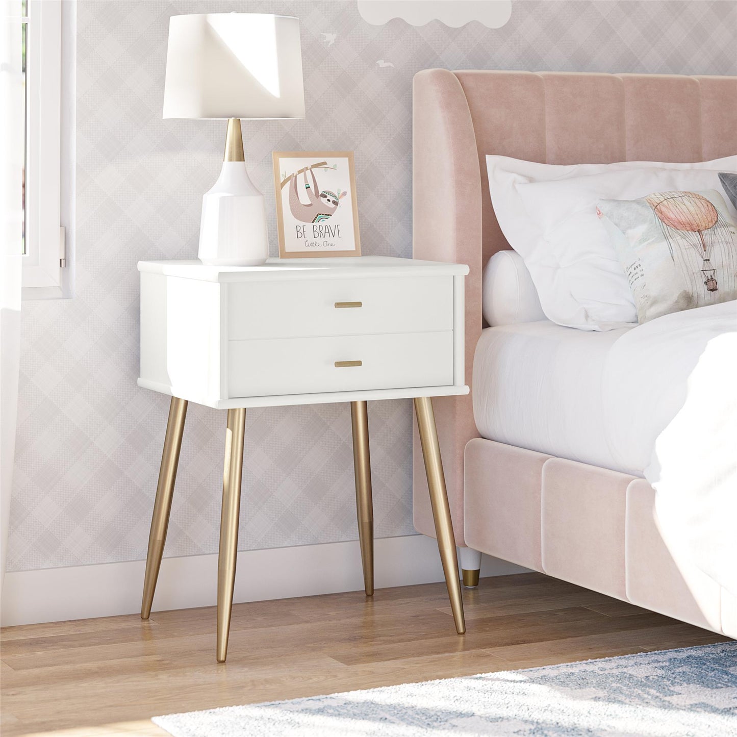 Little Seeds Valentina 1 Drawer Nightstand - White