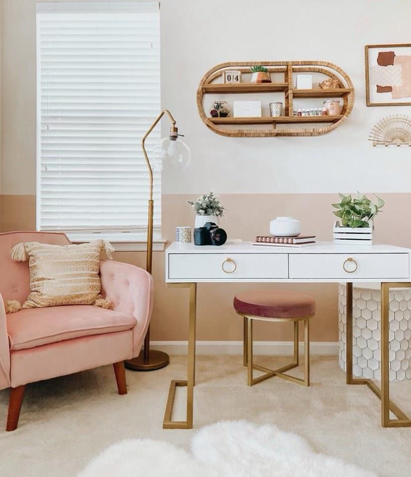 Olten Computer Desk with 2 Drawers and Wireless Charging Spot - White