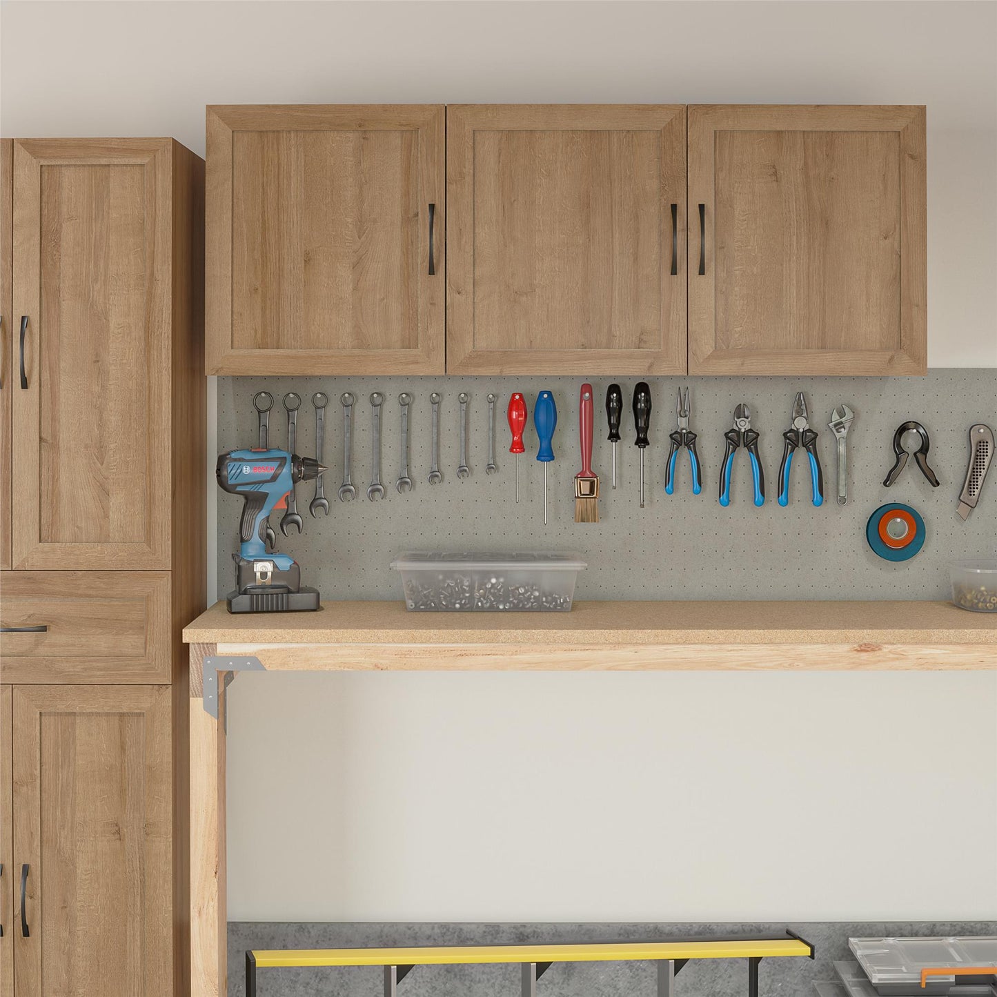 Basin Framed 54" Wall Cabinet - Natural