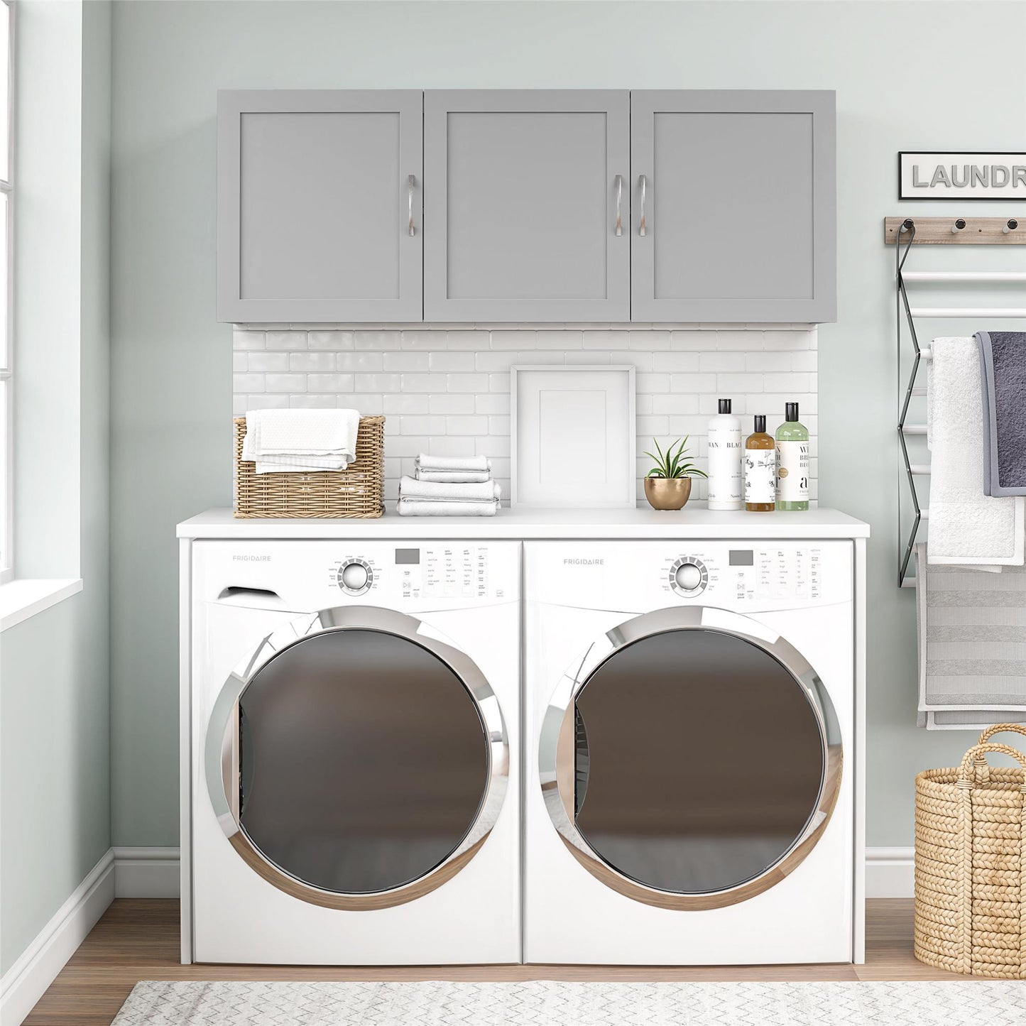 Basin Framed 54" Wall Cabinet - Dove Gray