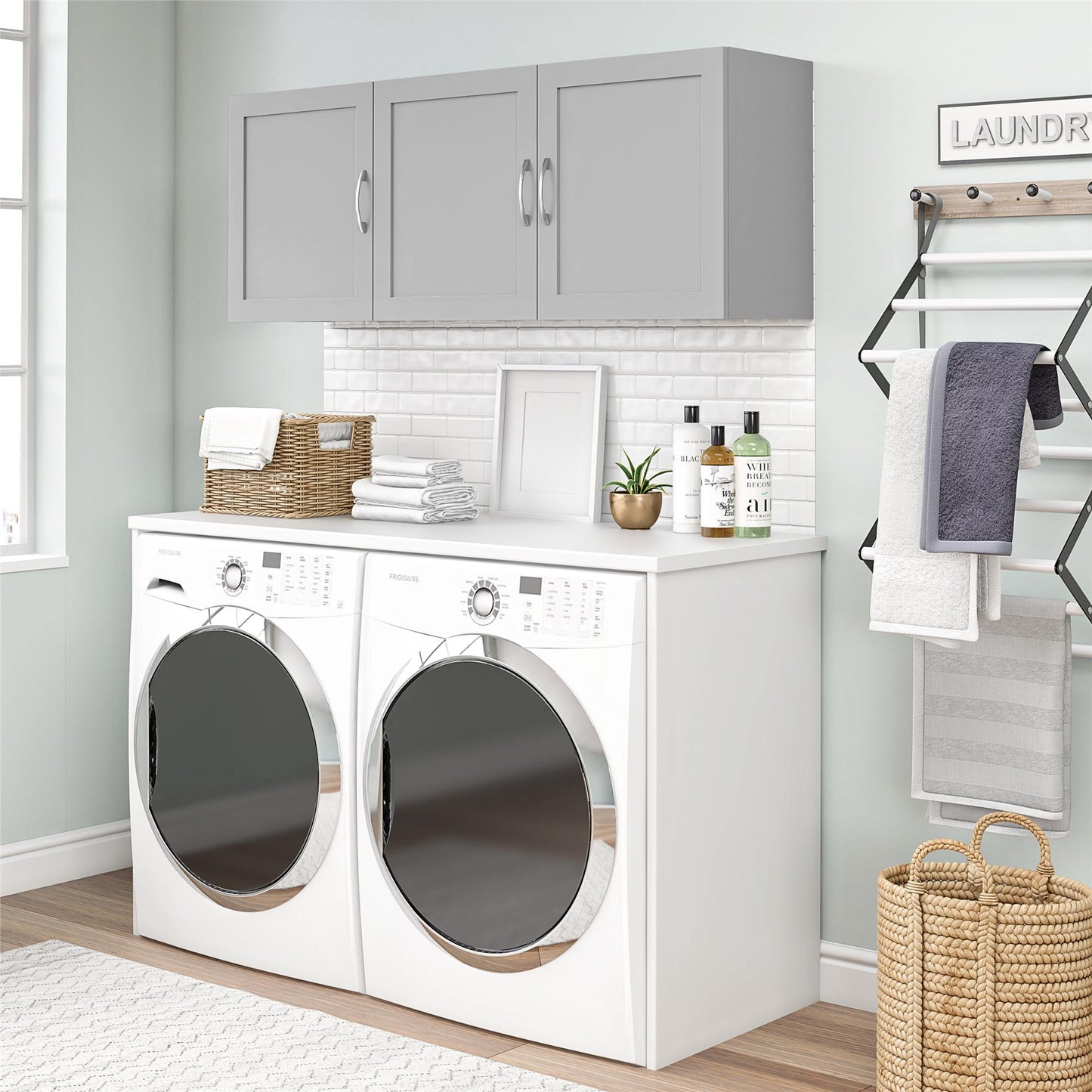 Basin Framed 54" Wall Cabinet - Dove Gray