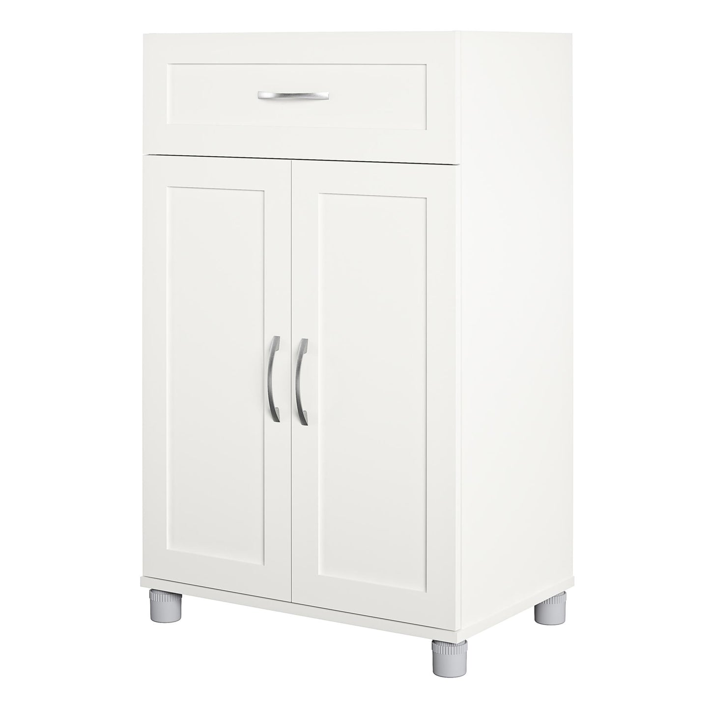 Lory Framed 2 Door/1 Drawer Base Cabinet - White