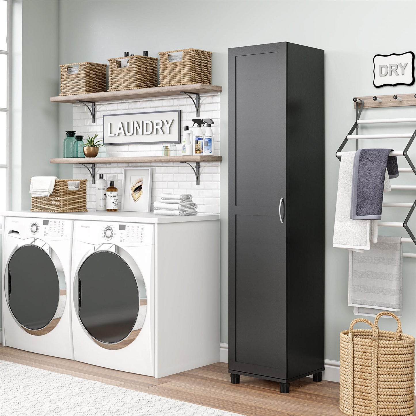 Basin Framed 16" Utility Cabinet - Black