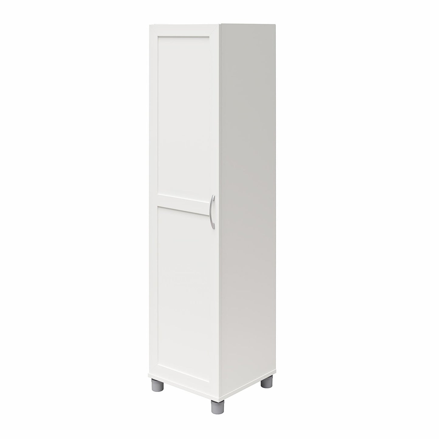 Lory Framed 60In Tall Storage Cabinet - White